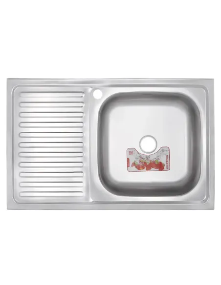 Мийка прямокутна для кухні Zerix Z8050R-08-180MD Micro Decor 800x500x180 мм з нержавіючої сталі