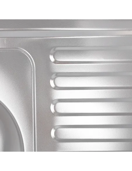 Мийка для кухні прямокутна Zerix Z8060L-06-160MD Micro Decor 800x600x160 мм з нержавіючої сталі