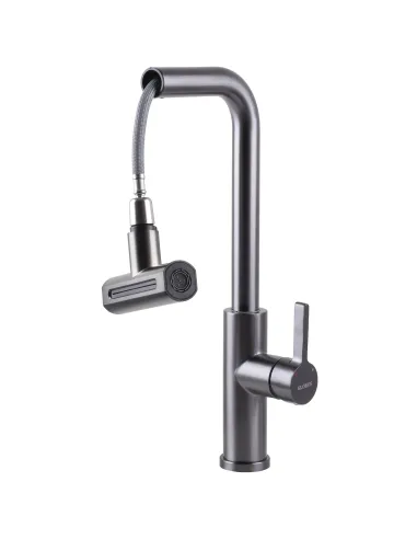 Смеситель для кухни Globus Lux Alpen SBT1-2044-GP, с выдвижным изливом