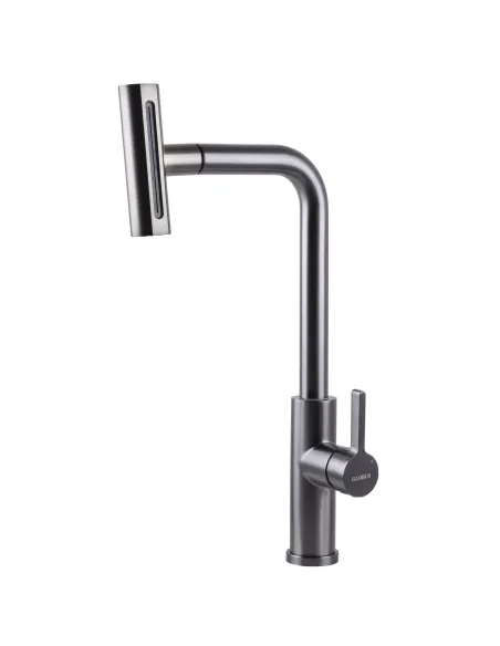 Смеситель для кухни Globus Lux Alpen SBT1-2044-GP, с выдвижным изливом