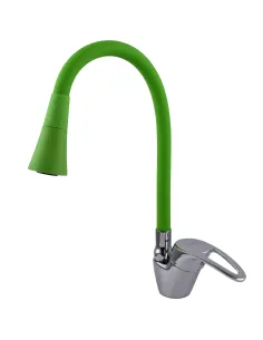 Смеситель для кухни с гибким изливом Globus Lux Caprice GLCA-0203SK-G05 зеленый