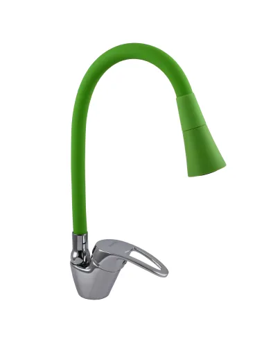 Смеситель для кухни с гибким изливом Globus Lux Caprice GLCA-0203SK-G05 зеленый
