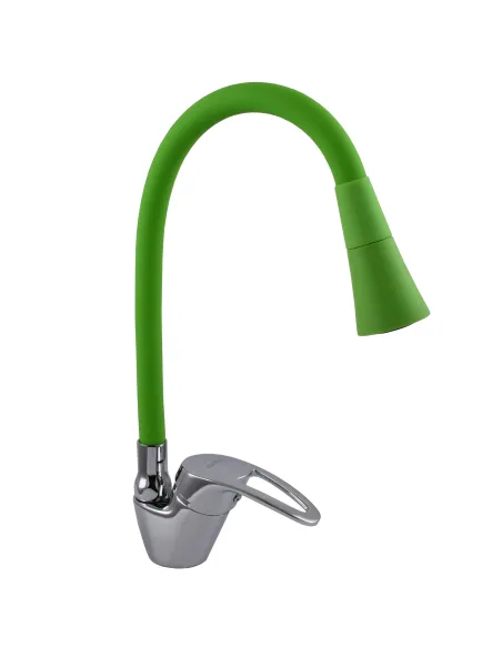 Смеситель для кухни с гибким изливом Globus Lux Caprice GLCA-0203SK-G05 зеленый