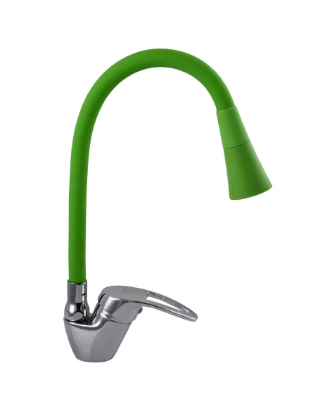 Смеситель для кухни с гибким изливом Globus Lux Caprice GLCA-0203SK-G05 зеленый