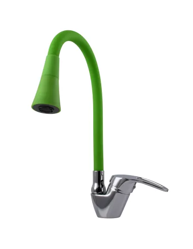 Смеситель для кухни с гибким изливом Globus Lux Caprice GLCA-0203SK-G05 зеленый