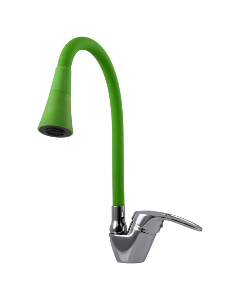 Смеситель для кухни с гибким изливом Globus Lux Caprice GLCA-0203SK-G05 зеленый