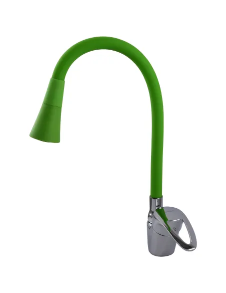 Смеситель для кухни с гибким изливом Globus Lux Caprice GLCA-0203SK-G05 зеленый