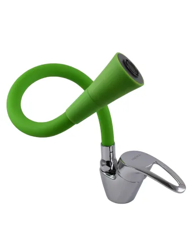 Смеситель для кухни с гибким изливом Globus Lux Caprice GLCA-0203SK-G05 зеленый