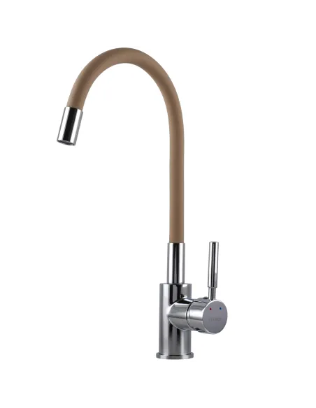 Смеситель для кухни с гибким изливом Globus Lux Lazer GLLR-0203S-BG15 бежевый