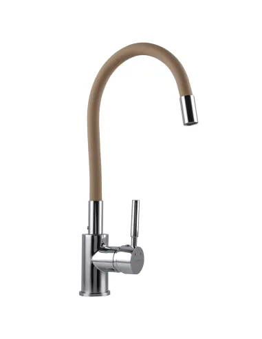 Смеситель для кухни с гибким изливом Globus Lux Lazer GLLR-0203S-BG15 бежевый