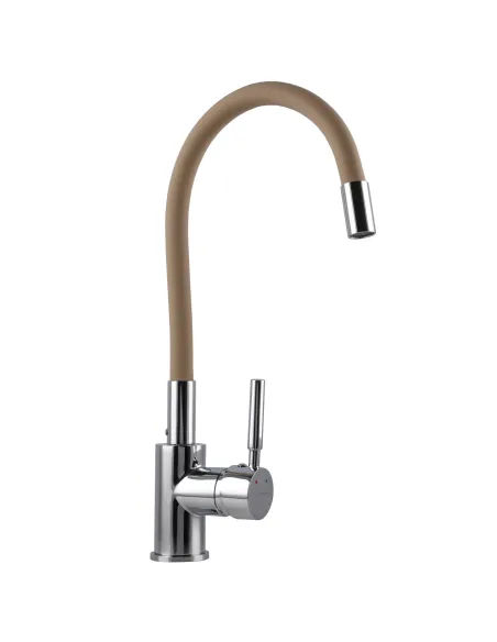 Смеситель для кухни с гибким изливом Globus Lux Lazer GLLR-0203S-BG15 бежевый