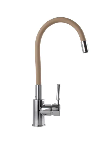 Смеситель для кухни с гибким изливом Globus Lux Lazer GLLR-0203S-BG15 бежевый