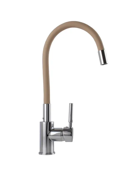 Смеситель для кухни с гибким изливом Globus Lux Lazer GLLR-0203S-BG15 бежевый