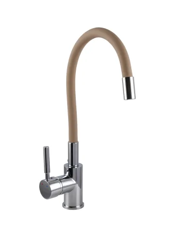 Смеситель для кухни с гибким изливом Globus Lux Lazer GLLR-0203S-BG15 бежевый