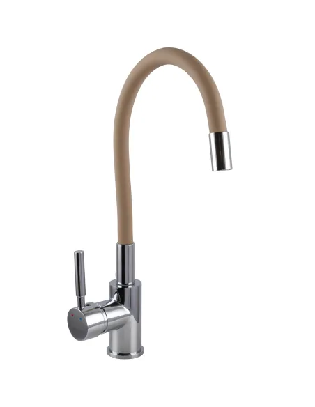 Смеситель для кухни с гибким изливом Globus Lux Lazer GLLR-0203S-BG15 бежевый