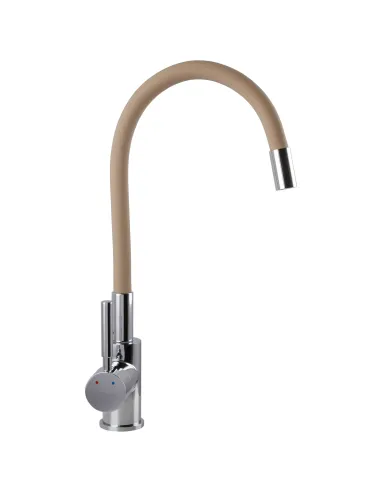 Смеситель для кухни с гибким изливом Globus Lux Lazer GLLR-0203S-BG15 бежевый