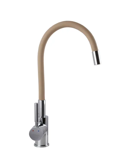 Смеситель для кухни с гибким изливом Globus Lux Lazer GLLR-0203S-BG15 бежевый