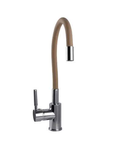 Смеситель для кухни с гибким изливом Globus Lux Lazer GLLR-0203S-BG15 бежевый