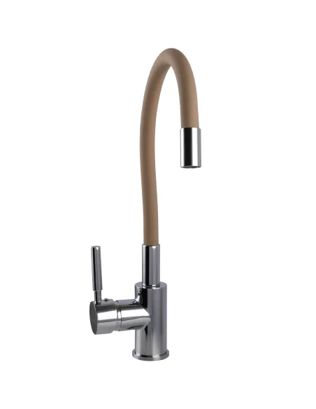 Смеситель для кухни с гибким изливом Globus Lux Lazer GLLR-0203S-BG15 бежевый