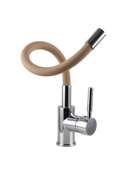 Смеситель для кухни с гибким изливом Globus Lux Lazer GLLR-0203S-BG15 бежевый