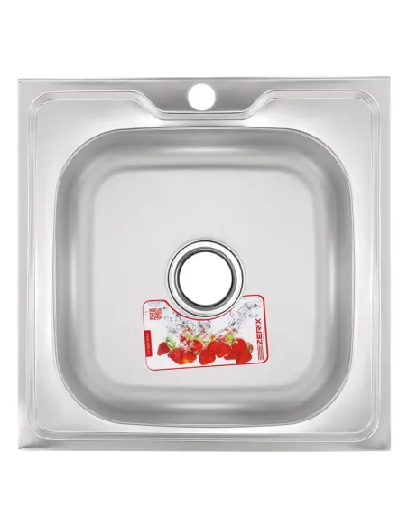 Мойка для кухни квадратная Zerix Z5050-04-160E Satin 500x500x160 мм из нержавеющей стали