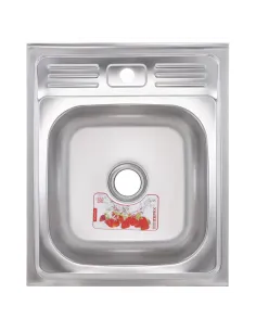 Мийка для кухні квадратна Zerix Z5060-04-160E Satin 500x600x160 мм з нержавіючої сталі