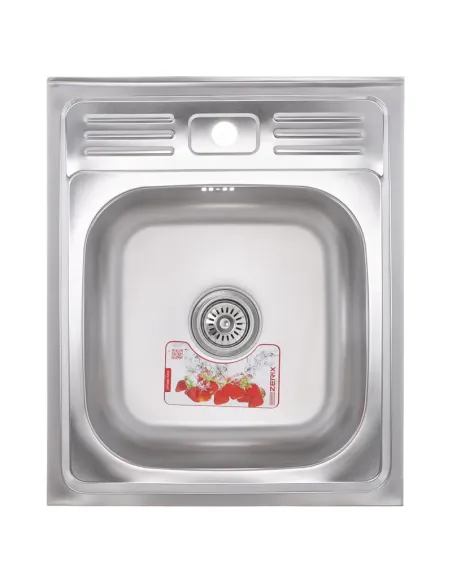 Мойка для кухни квадратная Zerix Z5060-06-160E Satin 500x600x160 мм из нержавеющей стали