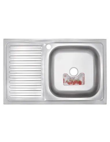 Мойка для кухни прямоугольная Zerix Z8050R-04-160E Satin 800x500x160 мм из нержавеющей стали