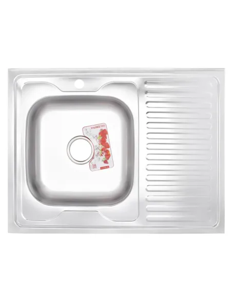 Мийка для кухні прямокутна Zerix Z8060L-04-160E Satin 800x600x160 мм з нержавіючої сталі