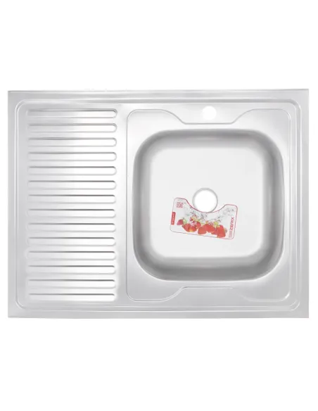 Мийка прямокутна для кухні Zerix Z8060R-04-160E Satin 800x600x160 мм з нержавіючої сталі