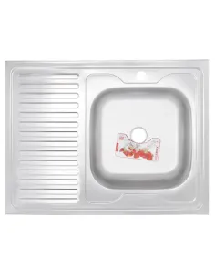 Мойка для кухни прямоугольная Zerix Z8060R-08-180E Satin 800x600x180 мм из нержавеющей стали