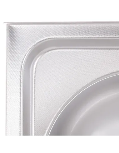 Мийка прямокутна для кухні Zerix Z8050D-08-180MD Double Micro Decor 800x500x180 мм з нержавіючої сталі, з двома чашами