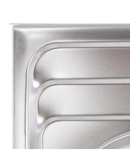 Мийка прямокутна для кухні Zerix Z8060B-08-180MD Double Micro Decor 800x600x180 мм з нержавіючої сталі, з двома чашами