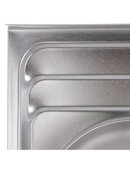 Мойка для кухни прямоугольная Zerix Z8060B-08-180E Satin 800x600x180 мм из нержавеющей стали, с двумя чашами