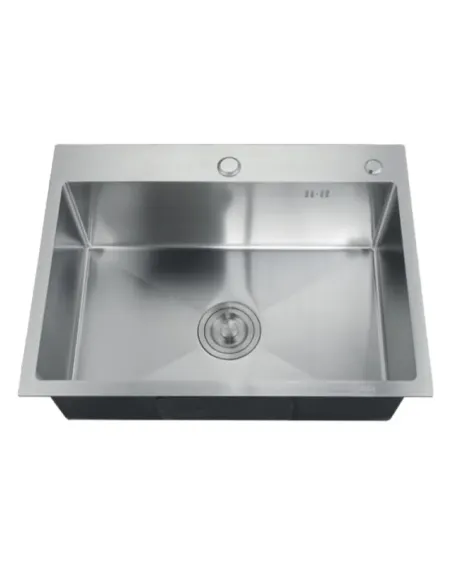 Мийка для кухні прямокутна Zerix ZH5843-215.SUS304/0.8 580x430x215 мм з нержавіючої сталі