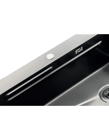 Мойка для кухни прямоугольная Zerix ZH6845-SET-05/0.8 Nano-Silver 680x450x220 мм из нержавеющей стали, с корзиной и разделочной 