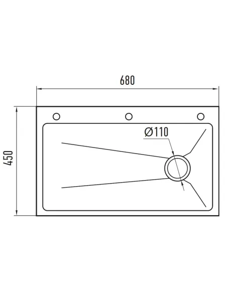 Мойка для кухни прямоугольная Zerix ZH6845-SET-05/0.8 Nano-Silver 680x450x220 мм из нержавеющей стали, с корзиной и разделочной 