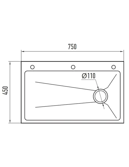 Мойка для кухни прямоугольная Zerix ZH7545-SET-05/0.8 Decor Nano-Black 750x450x220 мм из нержавеющей стали, с корзиной и раздело