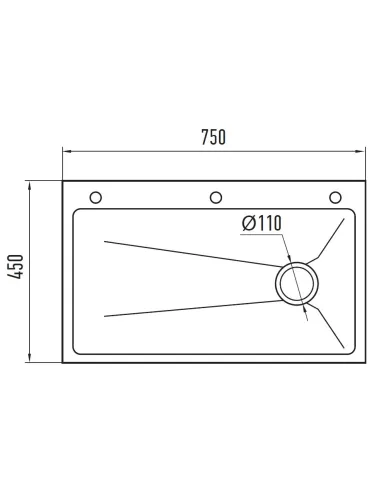 Мойка для кухни прямоугольная Zerix ZH7545-SET-05/0.8 Nano-Silver 750x450x220 мм из нержавеющей стали, с корзиной и разделочной 