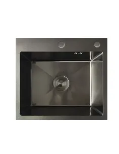Мойка для кухни прямоугольная Mixxus MH5045 Nano-Black 500x450x215 мм из нержавеющей стали