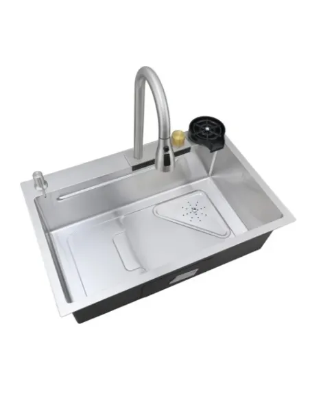 Мийка для кухні прямокутна Mixxus Premium MH7246-SET-01.SUS304 720x460x220 мм з нержавіючої сталі, з вбудованим змішувачем