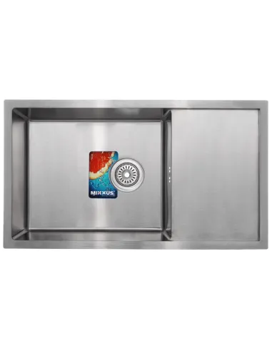 Мийка для кухні прямокутна Mixxus SET-7844-200x1.0-Satin 780x440x220 мм з нержавіючої сталі, змішувач, сушка та диспенсер у комп