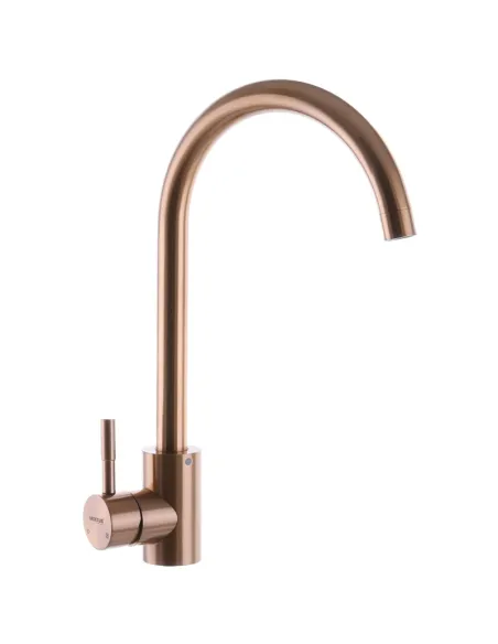 Мийка для кухні прямокутна Mixxus SET-7843D-220x1.0-PVD Броза 780x430x220 мм з нержавіючої сталі, з двома чашами, змішувач та ди