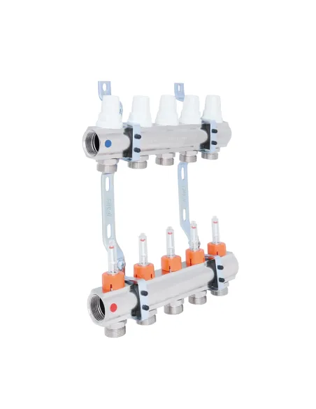 Колектор для теплого пола Icma K013 SD00005236 5 выходов, с расходомерами