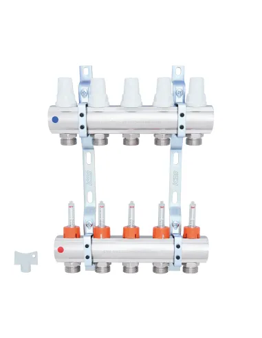 Колектор для теплої підлоги Icma K013 SD00005236 5 виходів, з витратомірами