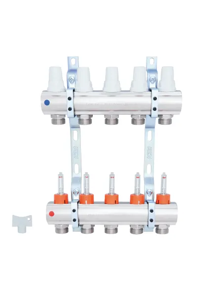 Колектор для теплої підлоги Icma K013 SD00005236 5 виходів, з витратомірами