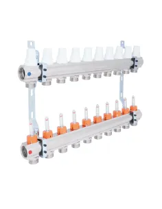 Колектор для теплого пола Icma K013 SD00005248 10 выходов, с расходомерами