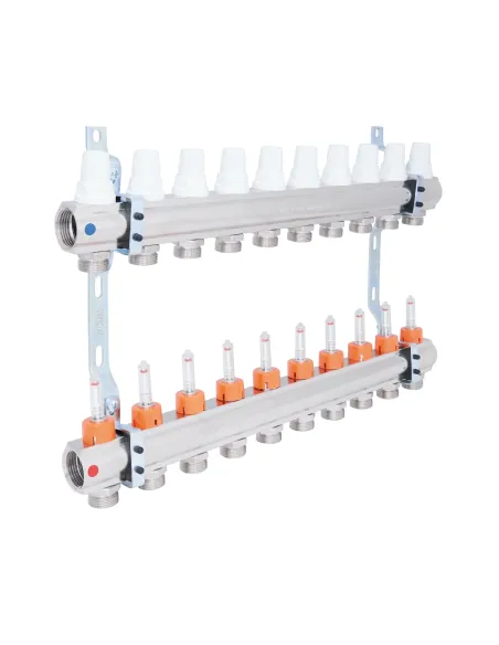 Колектор для теплої підлоги Icma K013 SD00005248 10 виходів, з витратомірами