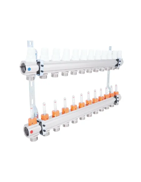 Колектор для теплої підлоги Icma K013 SD00005251 12 виходів, з витратомірами
