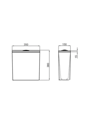 Сливной бачок для унитаза Q-Tap Presto QT24221217AW2 White, 6 литров